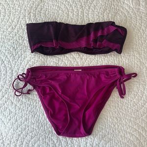 Purple Strapless Bikini - size S